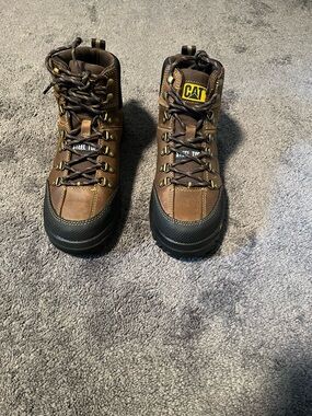 Men's Brown Steel Toe Work Boots